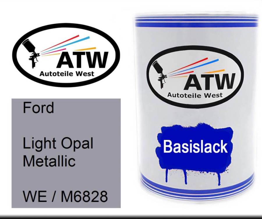 Ford, Light Opal Metallic, WE / M6828: 500ml Lackdose, von ATW Autoteile West.